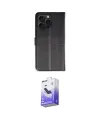 ieg™ iPhone 15 Pro Max Kılıf Siluet Işık Serisi - Siyah Bilvis 5in1 5D Magic Hayalet Cam Ekran Koruyucu