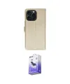 ieg™ iPhone 15 Pro Max Kılıf Siluet Işık Serisi - Siyah Bilvis 5in1 5D Magic Hayalet Cam Ekran Koruyucu