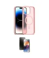ieg™ iPhone 15 Pro Max Kılıf Siluet Minimal Prime - Siyah 3D Antistatik Mat Seramik Nano Ekran Koruyucu