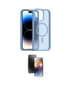 ieg™ iPhone 15 Pro Max Kılıf Siluet Minimal Prime - Siyah 3D Antistatik Mat Seramik Nano Ekran Koruyucu