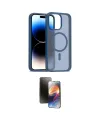 ieg™ iPhone 15 Pro Max Kılıf Siluet Minimal Prime - Siyah 3D Antistatik Mat Seramik Nano Ekran Koruyucu