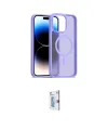 ieg™ iPhone 15 Pro Max Kılıf Siluet Minimal Prime - Siyah Bilvis 0.18mm Plus Cam Ekran Koruyucu