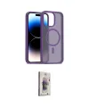 ieg™ iPhone 15 Pro Max Kılıf Siluet Minimal Prime - Siyah Bilvis 3D Cam Ekran Koruyucu