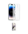 ieg™ iPhone 15 Pro Max Kılıf Siluet Minimal Prime - Siyah Bilvis 3D Mat Cam Ekran Koruyucu