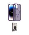 ieg™ iPhone 15 Pro Max Kılıf Siluet Minimal Prime - Siyah Bilvis Hayalet Cam Ekran Koruyucu