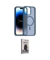 ieg™ iPhone 15 Pro Max Kılıf Siluet Minimal Prime - Siyah Bilvis Hayalet Cam Ekran Koruyucu