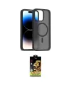 ieg™ iPhone 15 Pro Max Kılıf Siluet Minimal Prime - Siyah Buffer Cam Ekran Koruyucu