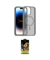 ieg™ iPhone 15 Pro Max Kılıf Siluet Minimal Prime - Siyah Buffer Cam Ekran Koruyucu