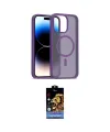 ieg™ iPhone 15 Pro Max Kılıf Siluet Minimal Prime - Siyah Buffer Hayalet Cam Ekran Koruyucu