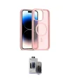 ieg™ iPhone 15 Pro Max Kılıf Siluet Minimal Prime - Siyah Vanessa Magic Hayalet Cam