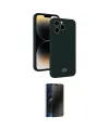 ieg™ iPhone 15 Pro Max Kılıf Vadi Çizgi Prime - Siyah 3D Antistatik Hayalet Cam Ekran Koruyucu
