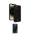ieg™ iPhone 15 Pro Max Kılıf Vadi Çizgi Prime - Siyah 3D Antistatik Hayalet Cam Ekran Koruyucu