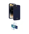 ieg™ iPhone 15 Pro Max Kılıf Vadi Çizgi Prime - Siyah 3D Antistatik Seramik Nano Ekran Koruyucu