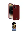 ieg™ iPhone 15 Pro Max Kılıf Vadi Çizgi Prime - Siyah Buffer Hayalet Cam Ekran Koruyucu