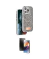 ieg™ iPhone 15 Pro Max Kılıf Vadi Klasik Serisi - Siyah 3D Antistatik Mat Seramik Nano Ekran Koruyucu