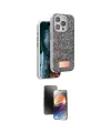 ieg™ iPhone 15 Pro Max Kılıf Vadi Klasik Serisi - Siyah 3D Antistatik Mat Seramik Nano Ekran Koruyucu