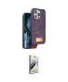 ieg™ iPhone 15 Pro Max Kılıf Vadi Klasik Serisi - Siyah Bilvis 3D Mat Cam Ekran Koruyucu