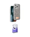 ieg™ iPhone 15 Pro Max Kılıf Vadi Klasik Serisi - Siyah Bilvis 5in1 5D Magic Hayalet Cam Ekran Koruyucu
