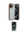 ieg™ iPhone 15 Pro Max Kılıf Vadi Minimal - Şeffaf 360 Full Body Arka Koruyucu