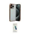 ieg™ iPhone 15 Pro Max Kılıf Vadi Minimal - Şeffaf Pasifik Cam Ekran Koruyucu