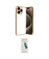 ieg™ iPhone 15 Pro Max Kılıf Vadi Minimal - Şeffaf Pasifik Cam Ekran Koruyucu