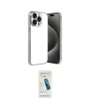 ieg™ iPhone 15 Pro Max Kılıf Vadi Minimal - Şeffaf Pasifik Cam Ekran Koruyucu