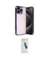 ieg™ iPhone 15 Pro Max Kılıf Vadi Minimal - Şeffaf Pasifik Cam Ekran Koruyucu