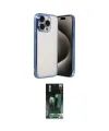 ieg™ iPhone 15 Pro Max Kılıf Vadi Minimal - Siyah 360 Mat Full Body Arka Koruyucu