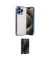 ieg™ iPhone 15 Pro Max Kılıf Vadi Minimal - Siyah 3D Antistatik Hayalet Cam Ekran Koruyucu