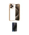 ieg™ iPhone 15 Pro Max Kılıf Vadi Minimal - Siyah 3D Antistatik Hayalet Cam Ekran Koruyucu