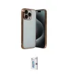 ieg™ iPhone 15 Pro Max Kılıf Vadi Minimal - Siyah Bilvis 0.18mm Plus Cam Ekran Koruyucu