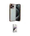 ieg™ iPhone 15 Pro Max Kılıf Vadi Minimal - Siyah Bilvis 3D Mat Cam Ekran Koruyucu