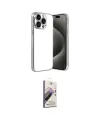 ieg™ iPhone 15 Pro Max Kılıf Vadi Minimal - Siyah Bilvis 3D Mat Cam Ekran Koruyucu