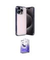 ieg™ iPhone 15 Pro Max Kılıf Vadi Minimal - Siyah Bilvis 5in1 5D Magic Hayalet Cam Ekran Koruyucu