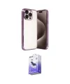 ieg™ iPhone 15 Pro Max Kılıf Vadi Minimal - Siyah Bilvis 5in1 5D Magic Hayalet Cam Ekran Koruyucu
