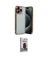ieg™ iPhone 15 Pro Max Kılıf Vadi Minimal - Siyah Bilvis Hayalet Cam Ekran Koruyucu