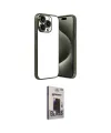 ieg™ iPhone 15 Pro Max Kılıf Vadi Minimal - Siyah Bilvis Hayalet Cam Ekran Koruyucu