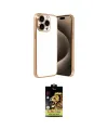 ieg™ iPhone 15 Pro Max Kılıf Vadi Minimal - Siyah Buffer Cam Ekran Koruyucu
