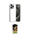 ieg™ iPhone 15 Pro Max Kılıf Vadi Minimal - Siyah Buffer Cam Ekran Koruyucu