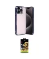 ieg™ iPhone 15 Pro Max Kılıf Vadi Minimal - Siyah Buffer Cam Ekran Koruyucu