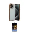 ieg™ iPhone 15 Pro Max Kılıf Vadi Minimal - Siyah Buffer Hayalet Cam Ekran Koruyucu