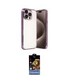 ieg™ iPhone 15 Pro Max Kılıf Vadi Minimal - Siyah Buffer Hayalet Cam Ekran Koruyucu
