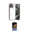 ieg™ iPhone 15 Pro Max Kılıf Vadi Minimal - Siyah Buffer Hayalet Cam Ekran Koruyucu