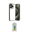 ieg™ iPhone 15 Pro Max Kılıf Vadi Minimal - Siyah Polymer Nano Ekran Koruyucu
