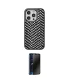 ieg™ iPhone 15 Pro Max Kılıf Vadi Özel Seri - Siyah 3D Antistatik Hayalet Cam Ekran Koruyucu