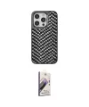 ieg™ iPhone 15 Pro Max Kılıf Vadi Özel Seri - Siyah Bilvis 3D Mat Cam Ekran Koruyucu