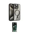 ieg™ iPhone 15 Pro Max Kılıf Yadigar Asil Koleksiyonu - Şeffaf 360 Full Body Arka Koruyucu
