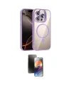 ieg™ iPhone 15 Pro Max Kılıf Yadigar Asil Koleksiyonu - Siyah 3D Antistatik Mat Seramik Nano Ekran Koruyucu