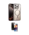 ieg™ iPhone 15 Pro Max Kılıf Yadigar Asil Koleksiyonu - Siyah 3D Antistatik Mat Seramik Nano Ekran Koruyucu
