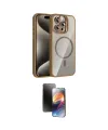 ieg™ iPhone 15 Pro Max Kılıf Yadigar Asil Koleksiyonu - Siyah 3D Antistatik Mat Seramik Nano Ekran Koruyucu
